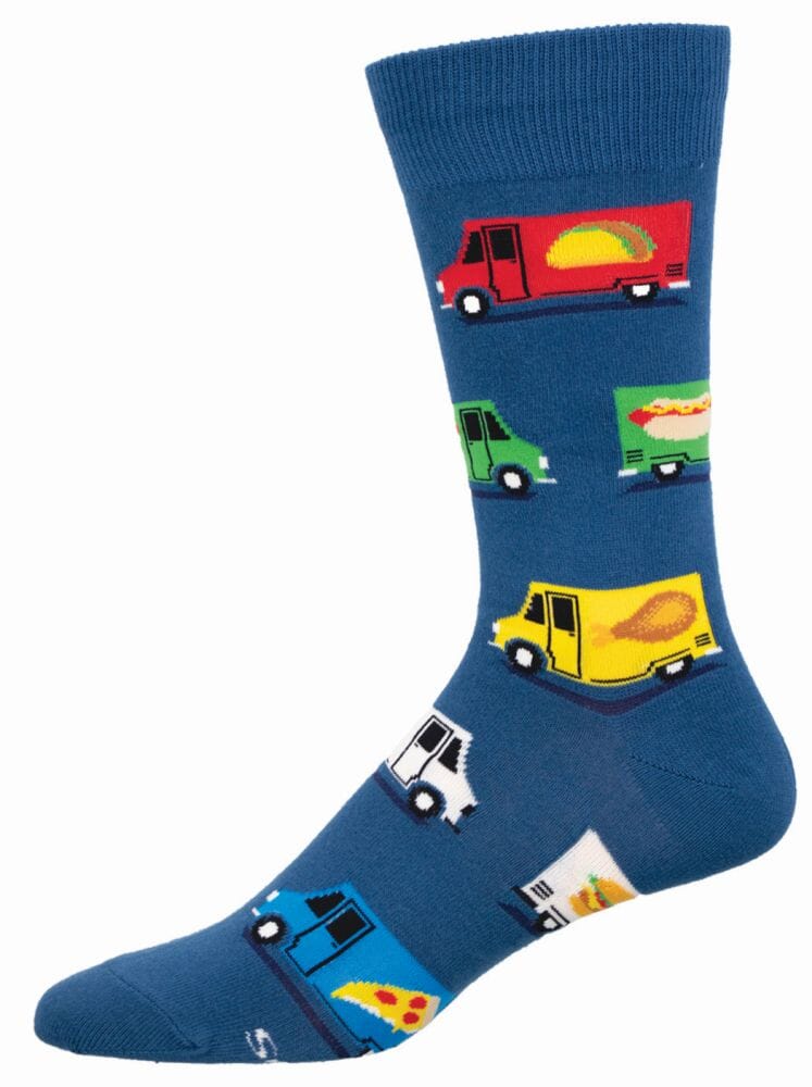 Men's Graphic Socks - Food Truck Socks Bobangles Navy 