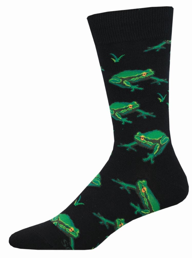 Men's Graphic Socks - Night Frog Socks Bobangles Black 