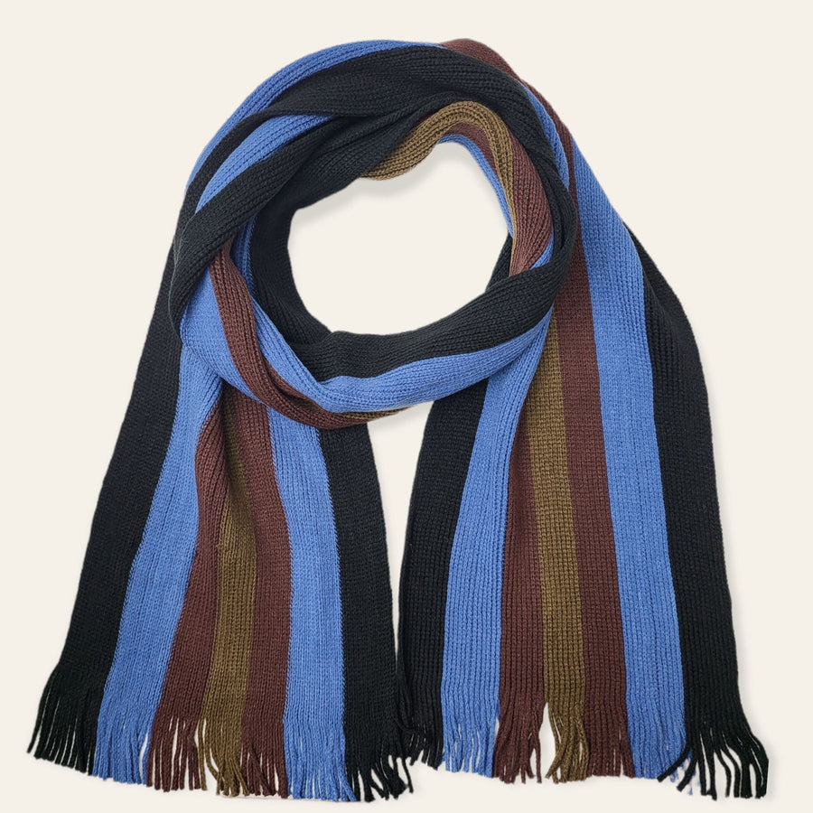 Men's knit scarf - Navy/Blue/Black Scarf Teddy Sinclair 