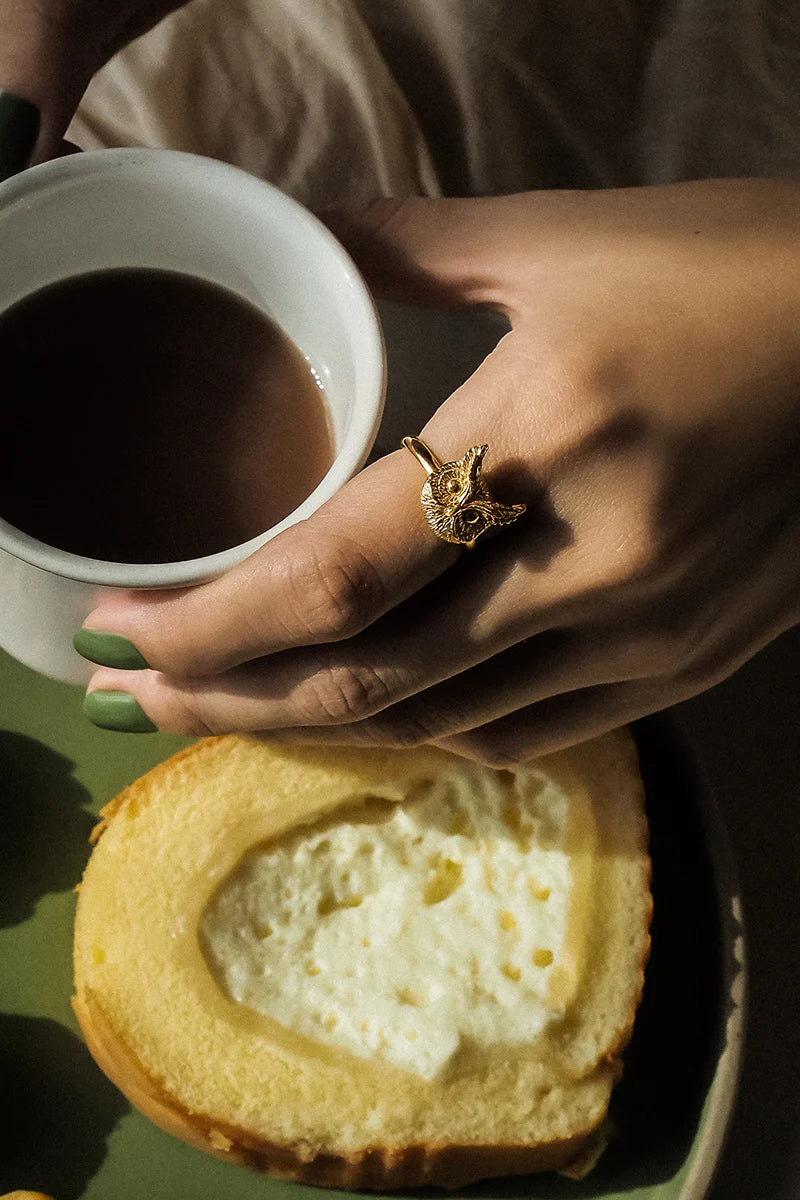 Merry Great Horn Owl Ring Jewellery Good After Nine TH 