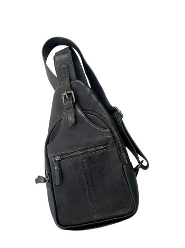 Mika Leather Sling Bag Bag Oran Black 