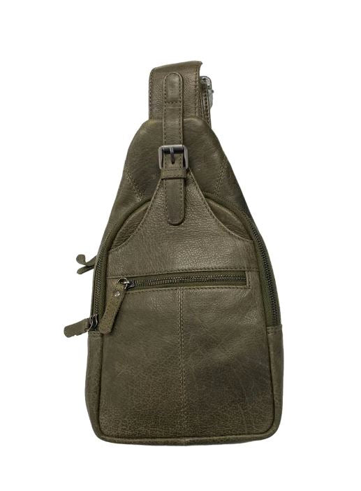 Mika Leather Sling Bag Bag Oran Olive 