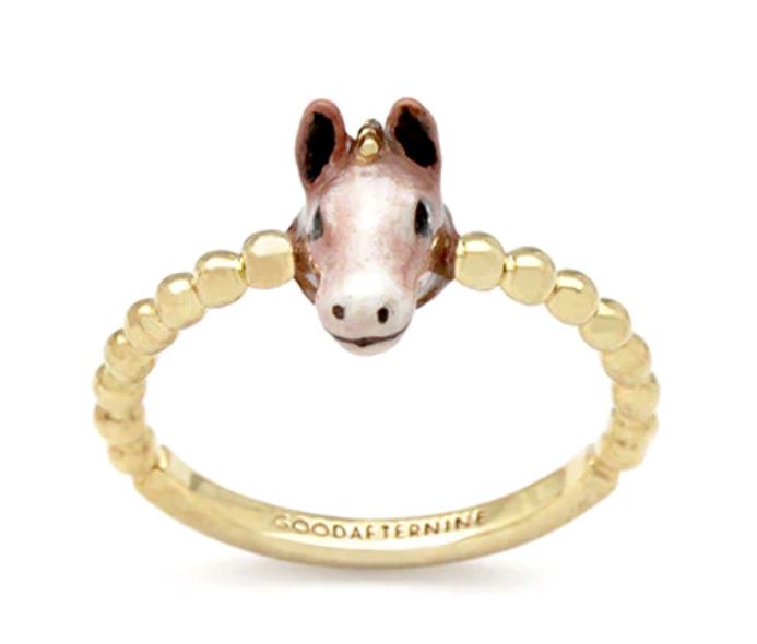 Mini Horse Ring Jewelry Good After Nine TH 