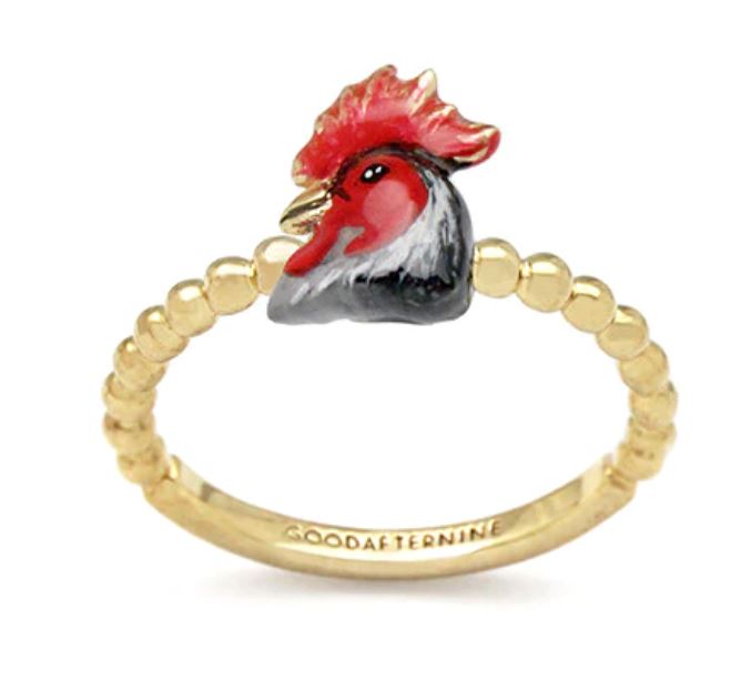 Mini Rooster Ring Jewelry Good After Nine TH 