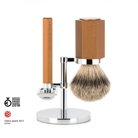 Mühle Hexagon 3 Piece Shaving Set Shaving Barber Brands Bronze 