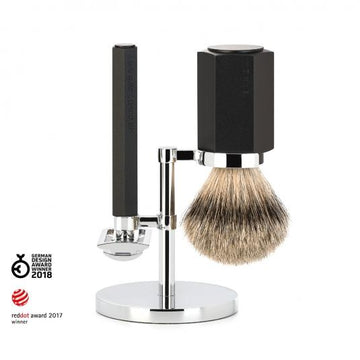 Mühle Hexagon 3 Piece Shaving Set Shaving Barber Brands Graphite 