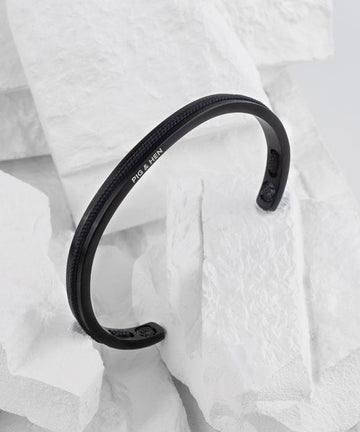 Navarch Cuff 6mm Bracelet in Black Jewellery Antell 