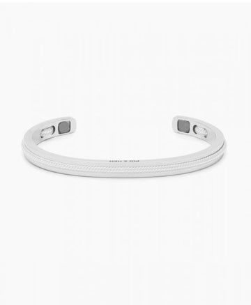 Navarch Cuff 6mm White - Light Grey | Silver Jewellery Antell 