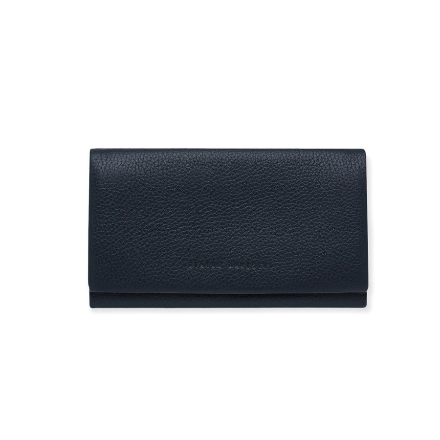Nevermind Leather Wallet Wallet Status Anxiety Navy Blue 