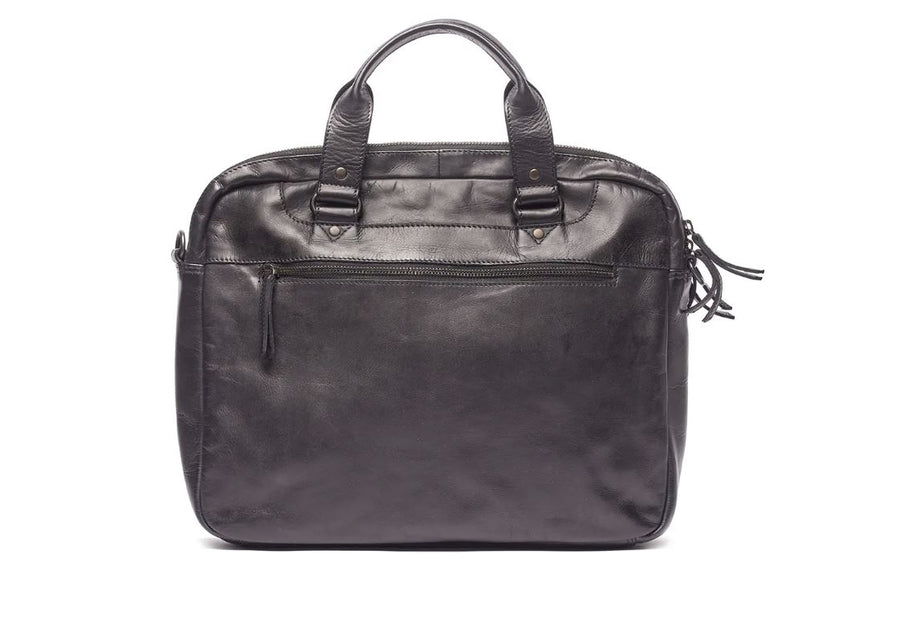 Oliver Leather Briefcase Bag Oran Black 