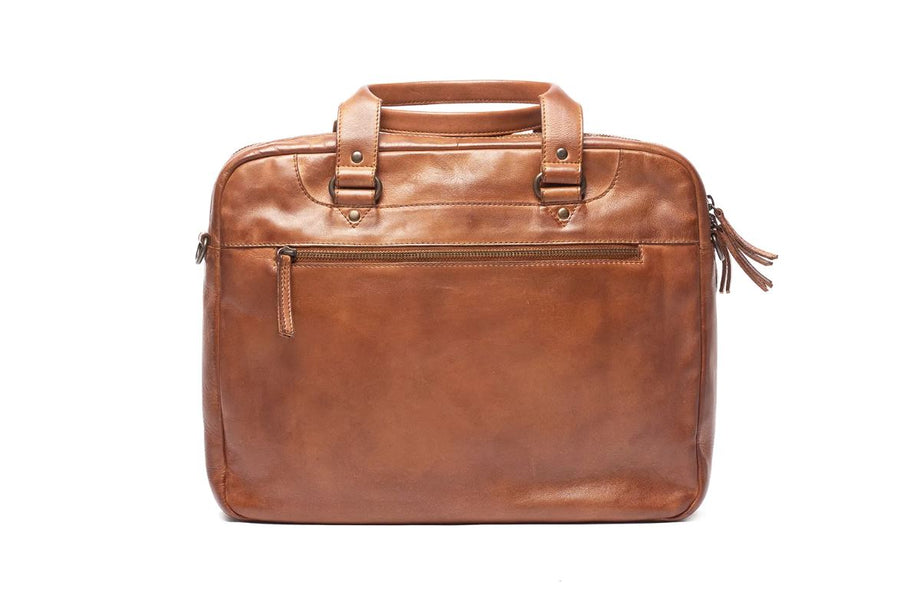 Oliver Leather Briefcase Bag Oran Cognac 