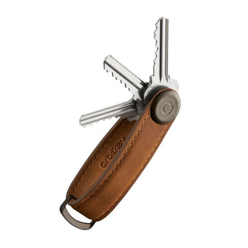 Orbitkey Key Organiser - Crazy Horse Keyring Orbitkey Chestnut Brown 