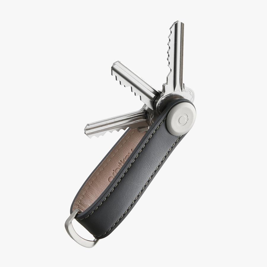 Orbitkey Key Organiser - Leather Keyring Orbitkey Charcoal/Grey 