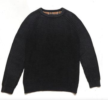 Organic Cotton Chunky Knit Sweater - Black SideLife 