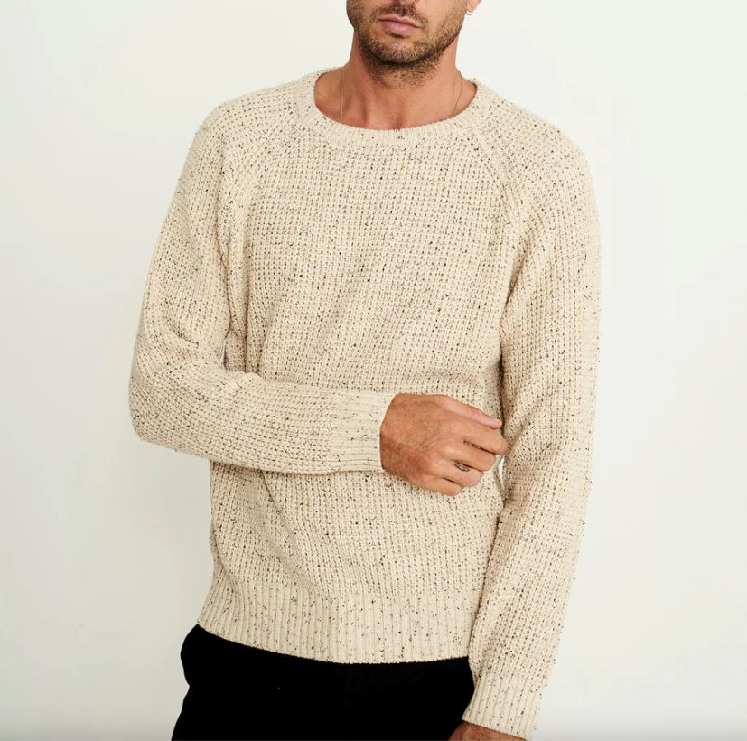 Organic Cotton Chunky Knit Sweater - Oatmeal SideLife 