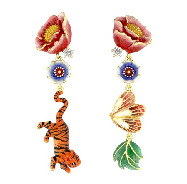 Orient Romance Tiger Butterfly Earrings Good After Nine TH 
