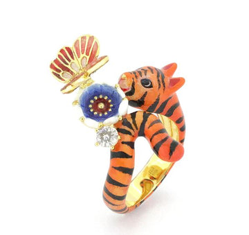 Orient Romance Tiger Butterfly Ring Good After Nine TH 