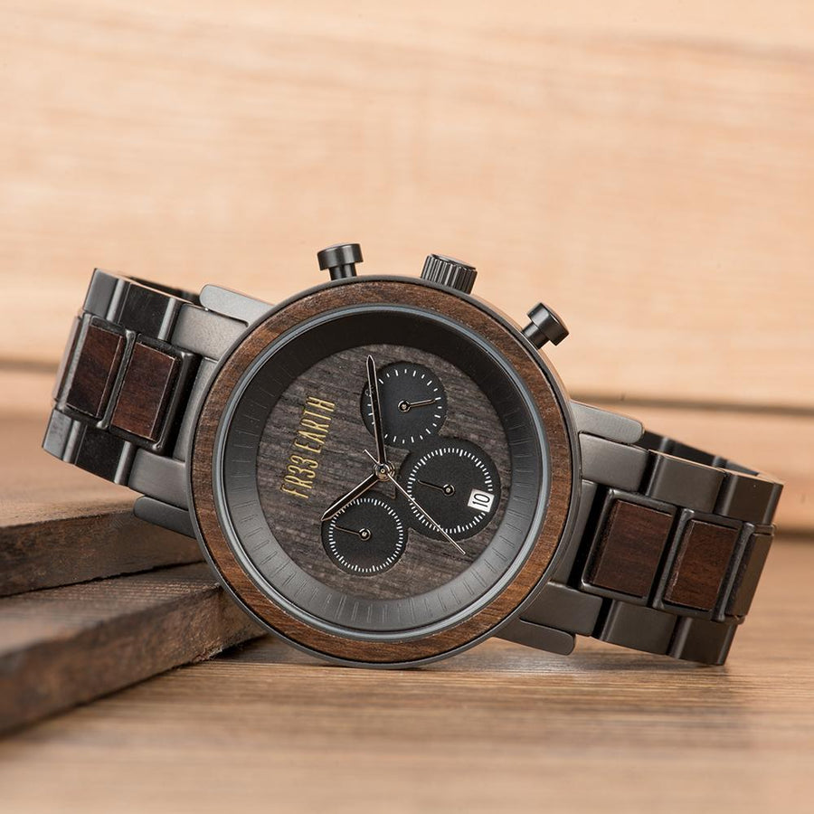 Ovo N Dark Wooden Watch Watch Fr33 Earth 