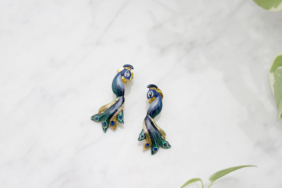 Peacock Earrings Good After Nine TH 