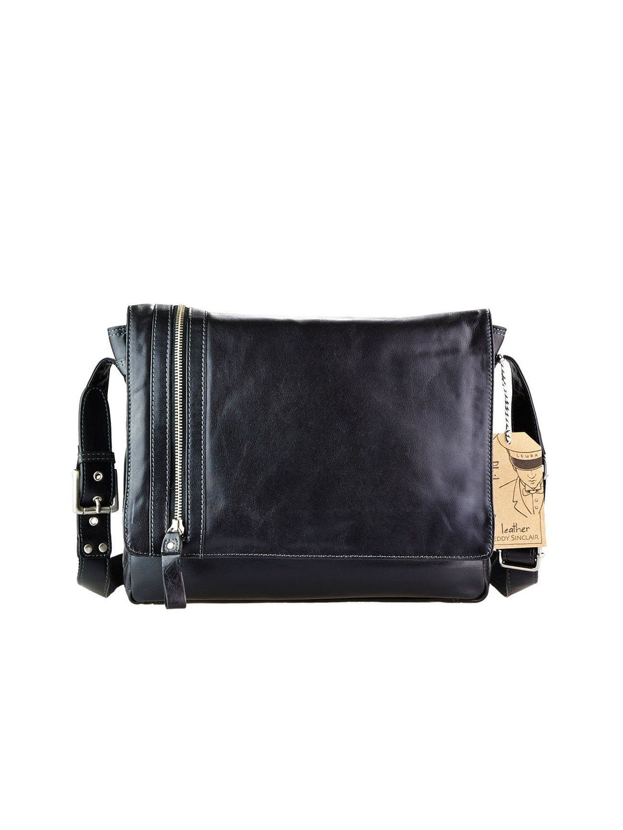 Phil Leather Satchel Bag Oran Black 