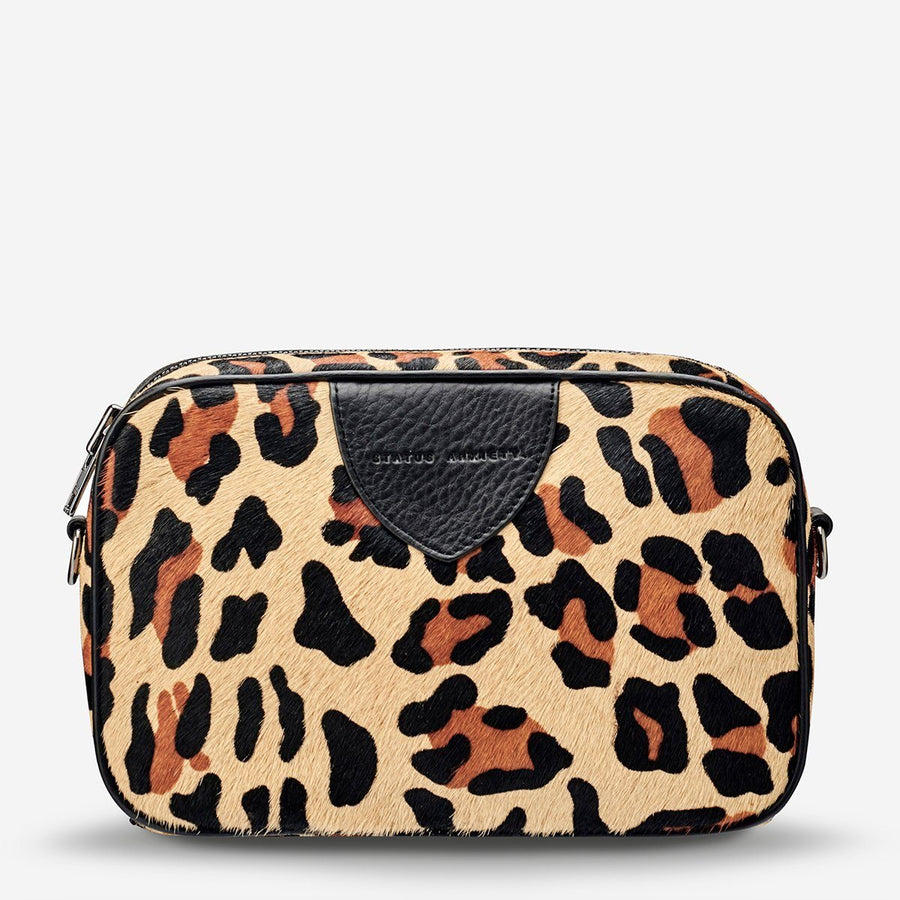 Plunder Leather Cross-Body Bag Bag Status Anxiety Leopard 
