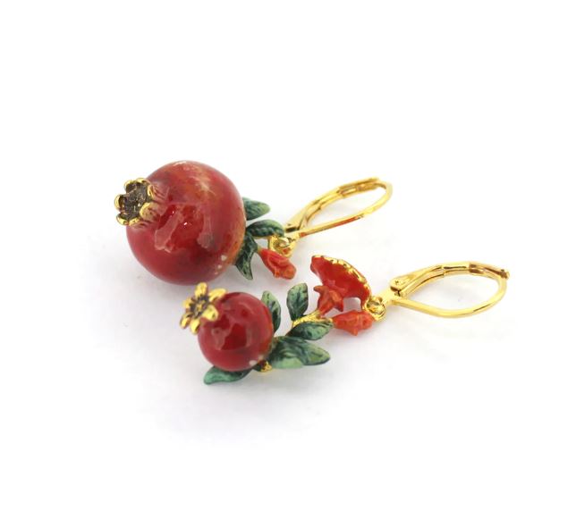 Pomegranate Earrings Good After Nine TH 