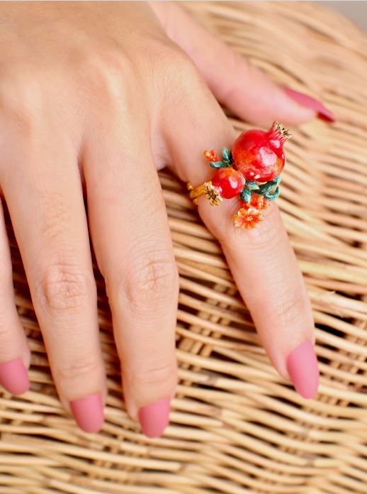 Pomegranate Ring Jewelry Good After Nine TH 