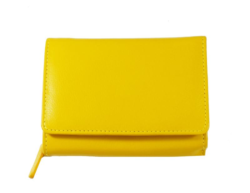 Ruby Leather Wallet Wallet Oran Yellow 