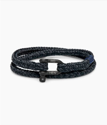 Salty Steve Rope Bracelet - Navy-Slate Grey | Black Jewellery Antell 