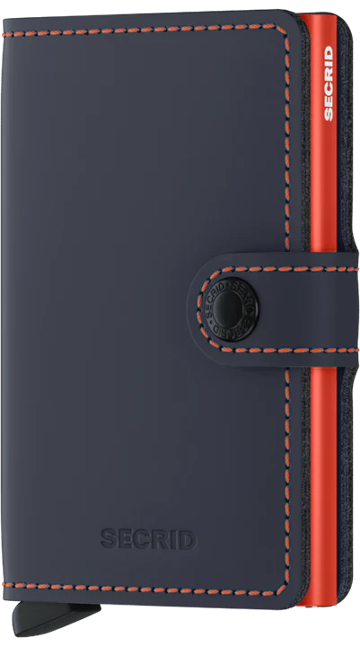 Secrid Miniwallet Matte Wallet Design Mode International Night Blue-Orange 