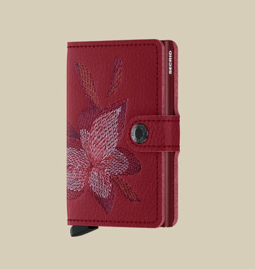 Secrid Miniwallet Stitch Magnolia Wallet Design Mode International Rosso 