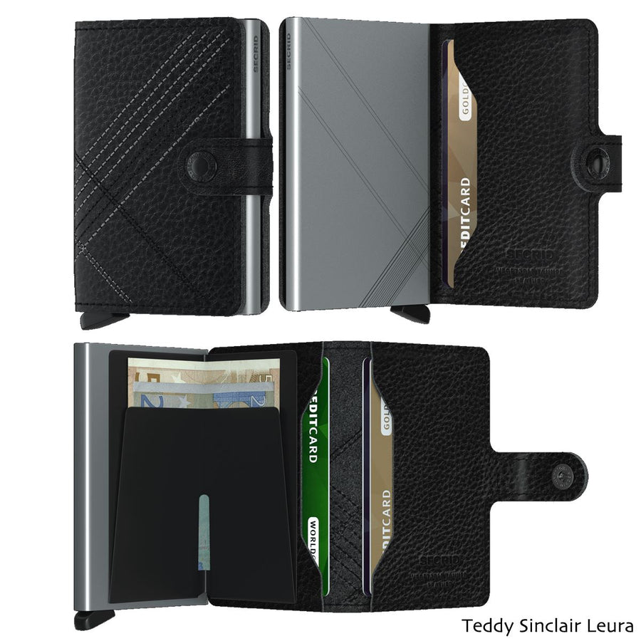 Secrid Miniwallet Stitch Wallet Design Mode International Linea Black 