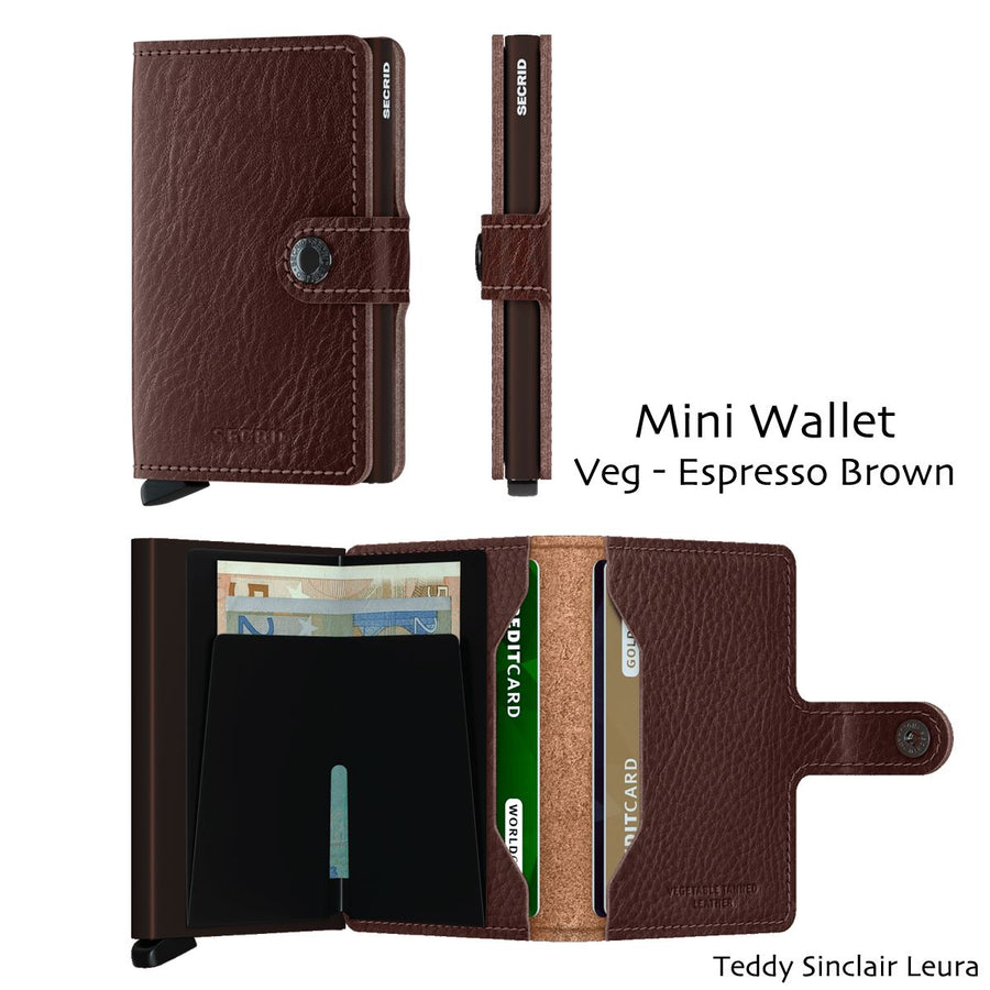 Secrid Miniwallet Veg Wallet Design Mode International Espresso-Brown 