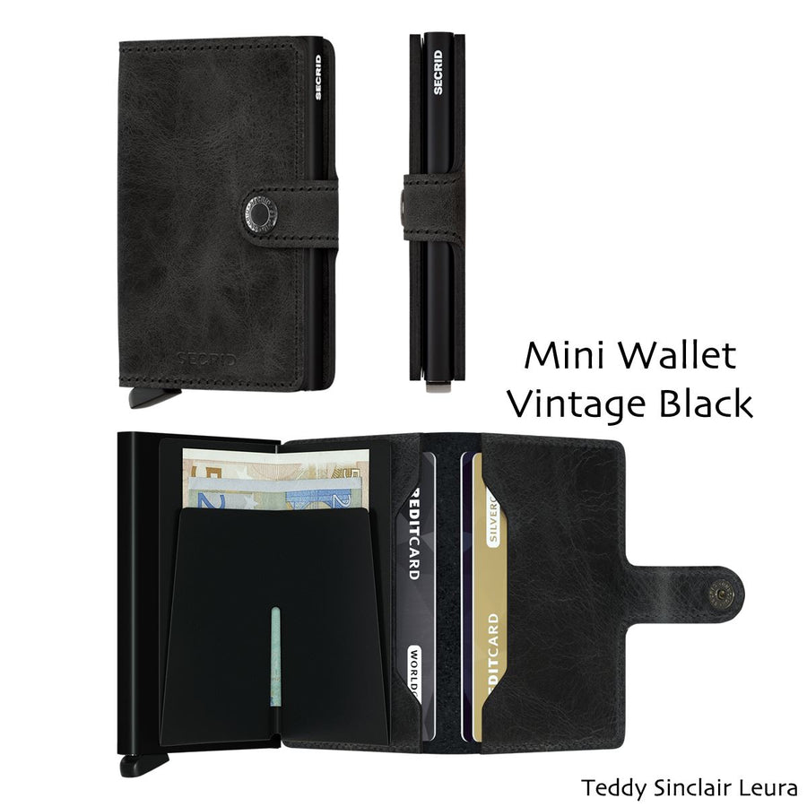 Secrid Miniwallet Vintage Wallet Design Mode International Vintage Black 