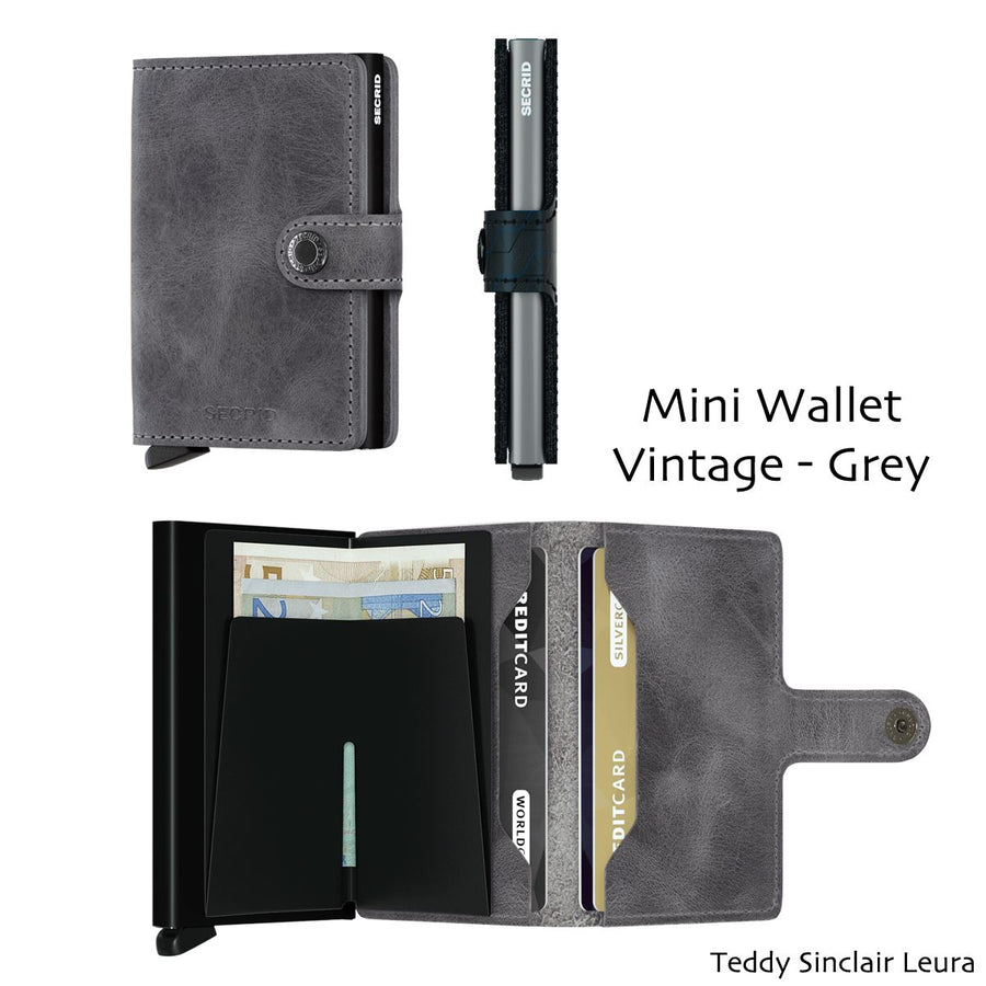 Secrid Miniwallet Vintage Wallet Design Mode International Vintage Grey 