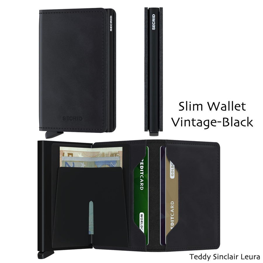 Secrid Slimwallet Vintage Wallet Design Mode International Vintage Black 