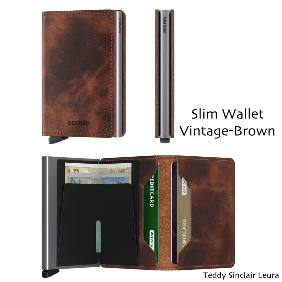 Secrid Slimwallet Vintage Wallet Design Mode International Vintage Brown 