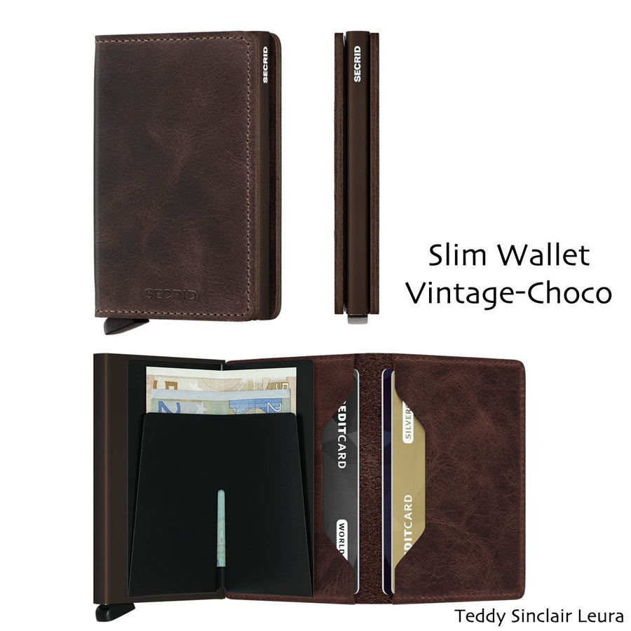 Secrid Slimwallet Vintage Wallet Design Mode International Vintage Chocolate 