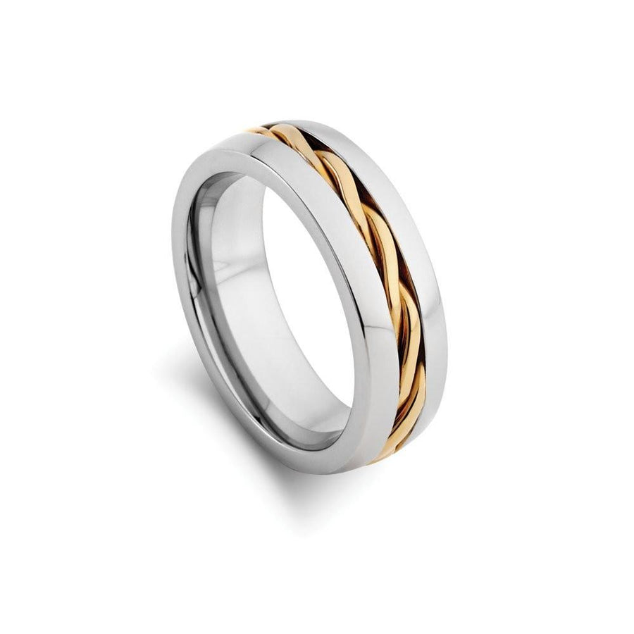 Stainless Gold-Tone Wire Ring Men's Jewellery DPI (Display Plus Imports) 