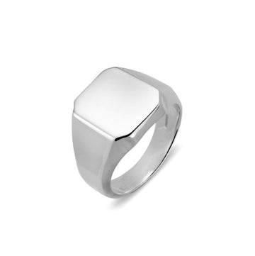 Sterling Silver Square Signet Ring Men's Jewellery DPI Jewellery 
