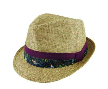 Sunny Trilby with Printed Cotton Band Hat avenel 