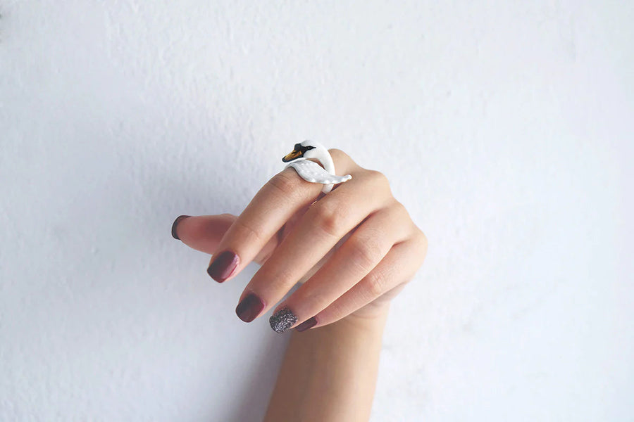 Swan Ring Jewelry Good After Nine TH 