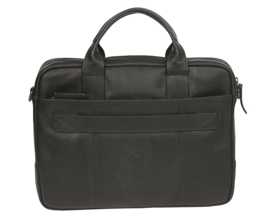 Tau Leather Briefcase Bag Modapelle Black 