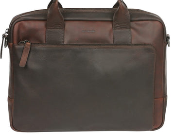 Tau Leather Briefcase Bag Modapelle Brown 