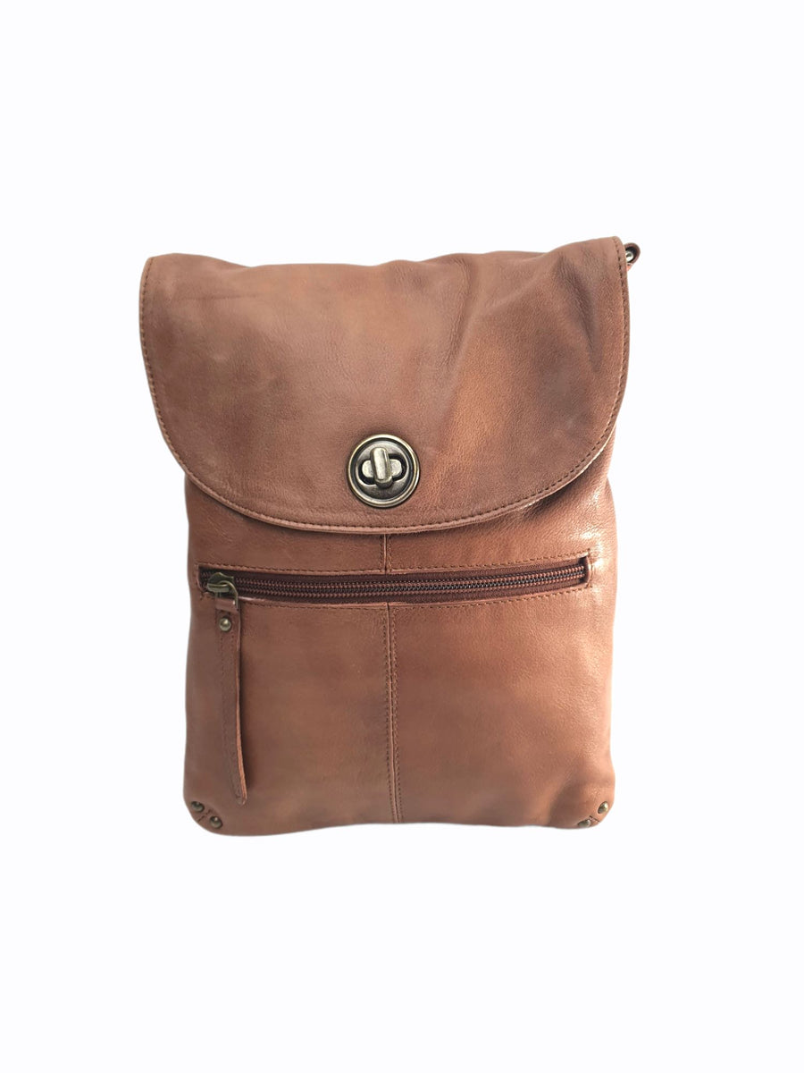 Tayla Compact Leather Sling Bag Bag Oran Brown 
