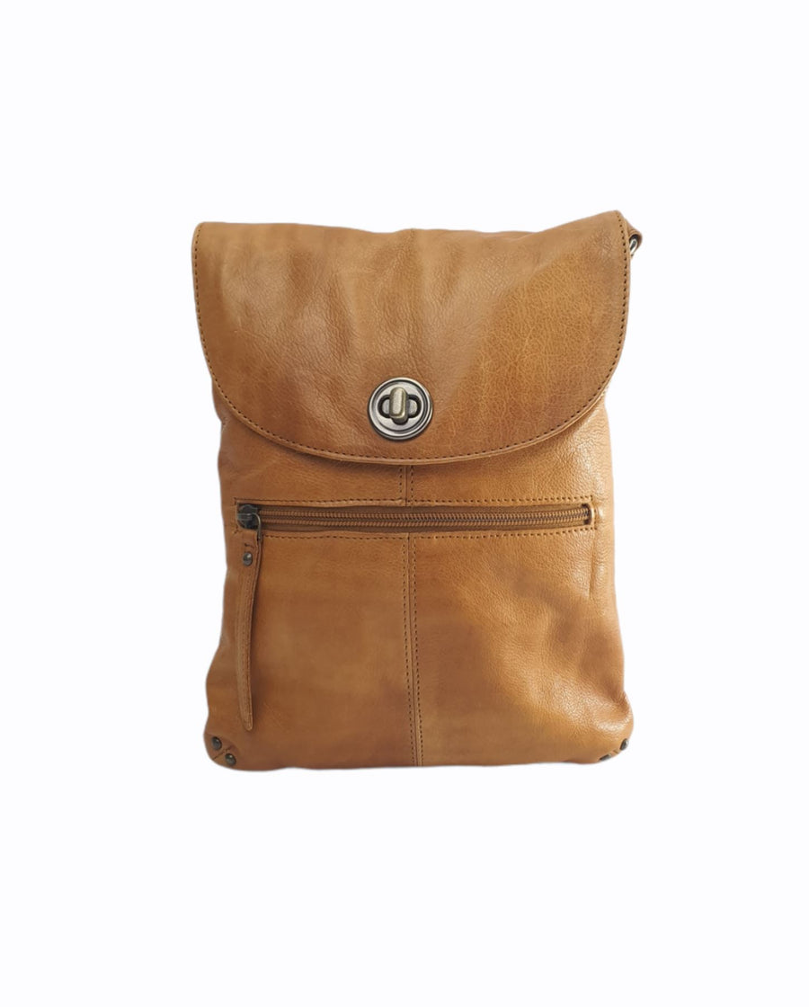 Tayla Compact Leather Sling Bag Bag Oran Tan 