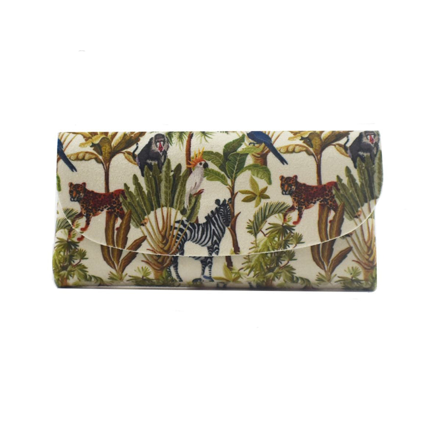 Teddy's Velour Glasses Case Accessories World Collection Tropical Jungle 