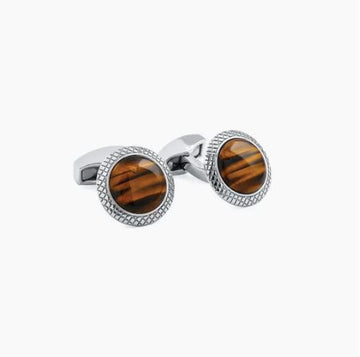 Tiger Eye Bullseye Cufflinks by Tateossian Men's Jewellery Cudworth 