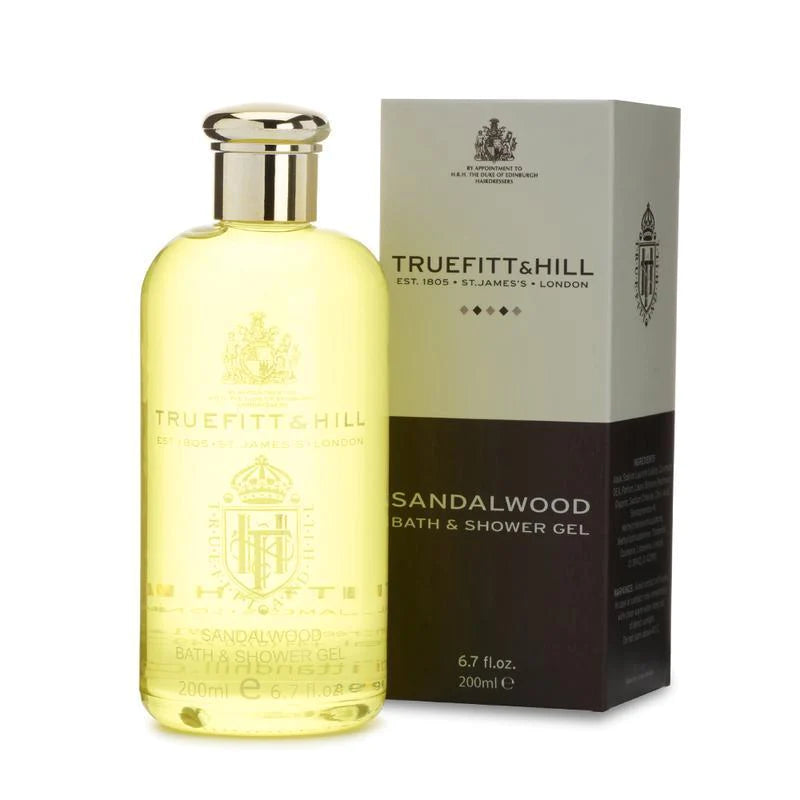 Truefitt & Hill Bath and Shower Gel Shaving Barber Brands Sandalwood 200ml 