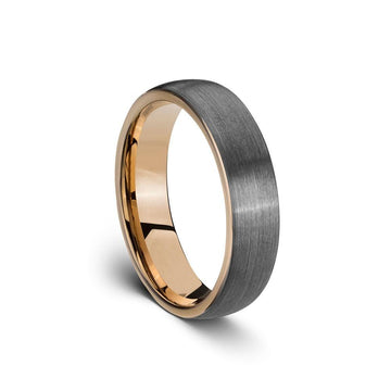 Tungsten Ring - Brushed/Rose Gold Mens Jewellery DPI (Display Plus Imports) 